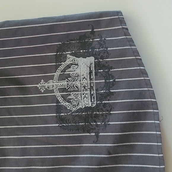 3/$20 Level Ten Gray Striped Button Down Shirt - Picture 3 of 6